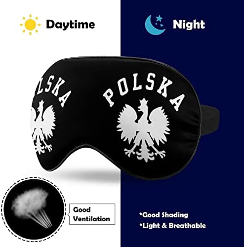 Полска Полска Земја Гордост Маска За Спиење Издржливи Маски За Меки Очи Со Врзани Очи Со Прилагодлив Ремен За Мажи Жени