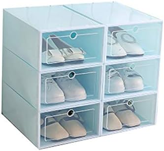 ZRSJ водоотпорен 6 густи про transparentирни чевли кутии, пластично складирање на кутии за чевли, кутија за чевли за фиоки за складирање на домашни канцеларии