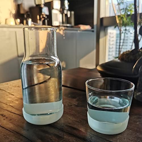 Изберете радосна вода во кревет со вода со стакло, ноќна вода карафе со стакло за спална соба, ноќна вода карафе и стаклен сет, сок