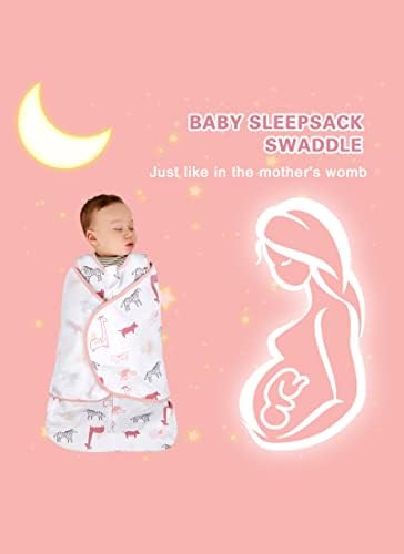 Бебе вреќа за спиење, памук за дишење на памук, двонасочен патент и долен патент Унисекс, Свадл ќебето за новороденчиња Транзициски