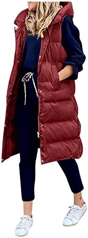 Топла јакна мода зимска лабава зимска долга јакна надолу јакна топла елек јакна со аспиратор зимски палто дами елеци