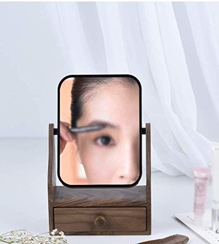 LXDZXY Огледала, Суета Огледало Огледало Десктоп Шминка Огледало, Дом Соба Дрвени Убавина Огледало Девојка 360° Прилагодливи Целосна Должина