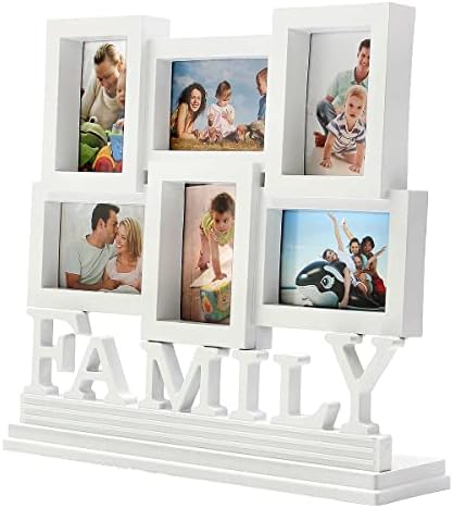 Дубао семејна меморија фото рамка пластична wallид што виси слика за приказ на слика 6 мултифункционална фото рамка wallидна декорација