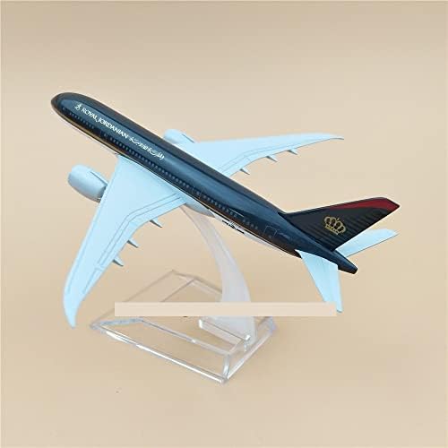 Модели за колекционерски авиони со легура на легура на легури за: Air Royal Jordanian B787 Boeing 787 Airways Природна смола легура Алуминиумски модел Декорација за декорација 2023 2024