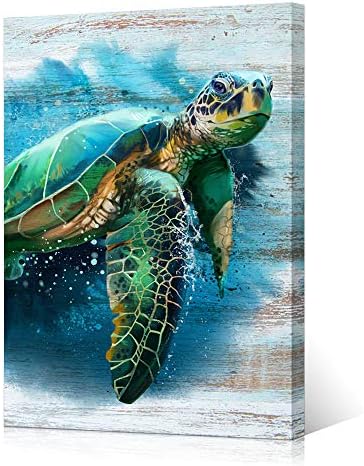 Хомеоарт животинска морска желка wallидна слика слика сликарство фотографија уметност на платно испружено врамено платно уметнички дела бања дневна