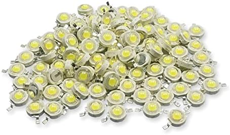 Ephasi 100 парчиња 1/3/5W висока моќност LED чип ламба мониста бело светло зелена жолта жолта целосна целосна спектар УВ виолетова инфрацрвена
