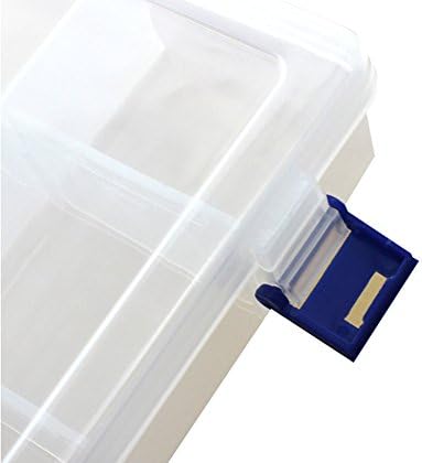 Upstore 8 мрежи Транспарентни пластични додатоци за накит Преносен држач за кутии за складирање со прилагодливи делители