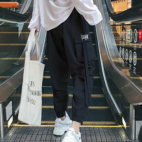 Keusn Трендовски облека за жени товарни панталони со низок пораст падобран панталони жени женски високи половини тенок фит џогер улична облека