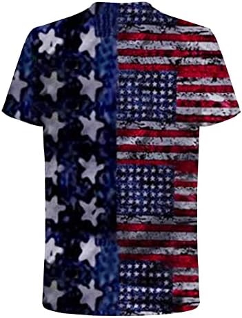 Маичка маица со американско знаме лето лето-обични кратки ракави графички печати врвови на мускулите атлетика атлетична блуза