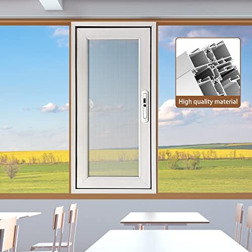 Хаостао алуминиумска легура куќа прозорец бел, двојни слоеви на прозорецот за касети, со отстранлив предиво и заклучување, 19,1