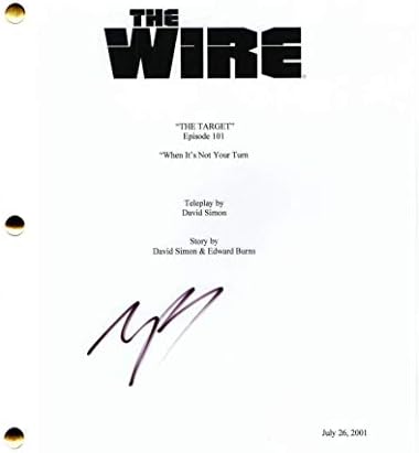 Мајкл Б Jordanордан потпиша автограм - пилот -сценариото на жицата - Доминик Вест, Креда