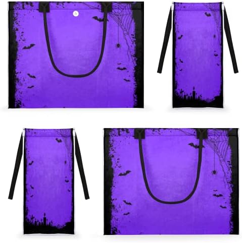 Ноќта на вештерките лилјак виолетова торба за тота за жени кои патуваат за намирници кои можат да се користат за намирници за