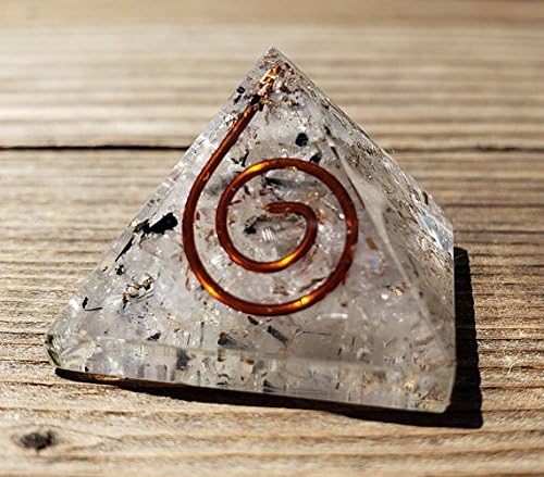 [А & С кристали] Мал турмалиран кварц калем оргон скапоцен камен пирамида мал пирамида оргон