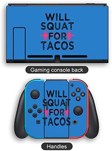 Squat for Tacos Switch налепница убава шема целосна заштита на кожата за завиткување за прекинувачот Nintendo за прекинувач