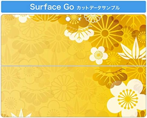 Декларална покривка на igsticker за Microsoft Surface Go/Go 2 Ultra Thin Protective Tode Skins Skins 000966 Јапонски образец Цвет