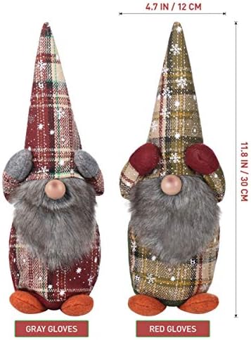 Nuobesty Божиќни украси gnomes плишани, шведски гноми Том, 2 парчиња празнични елф украси благодарам давање подароци за ден