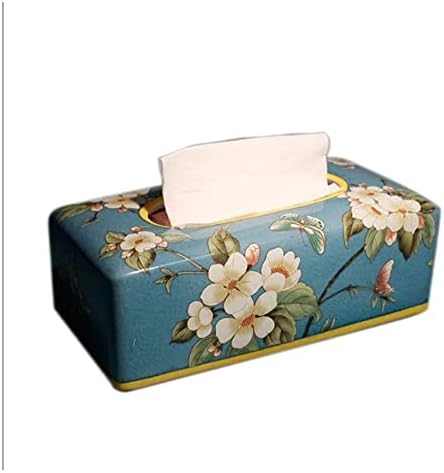 Декоративно ткиво кутија кутија за кутија за керамичко ткиво кутија капаче светло луксузно ткиво кутија држач за суета за бања