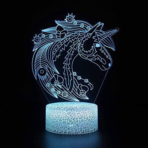 SZG 3D Creative Dinosaur Theme West Larm 8 Touching LED ноќна светлина Домашна соба Виножито коњ ЛАМПАНЦИЈА Креативни ламби за