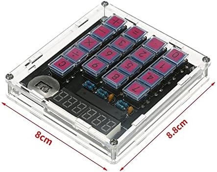 Калкулатор за калкулатор за калкулатор Gooffy и транспарентен случај конструиран во калкулатор на единици на копчињата