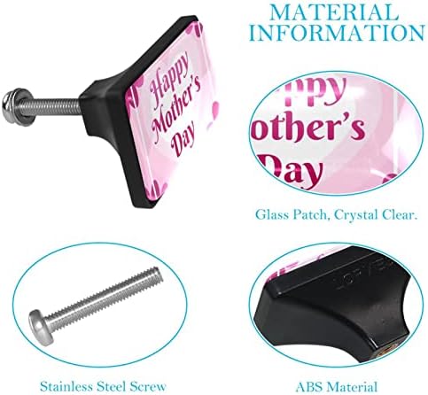 Пакет Tbouobt 4 - Копчиња за хардвер, копчиња за плакари и фиоки, рачки за фустани на фарма, Виолетова цвет на Денот на мајката