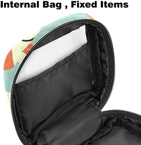 Санитарна торба за складирање на салфетка, торбичка за подлога, торбичка за подлога, мала торба за шминка, сина шема на животинска