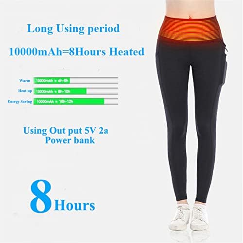 Sercfgyuj женски електрични панталони за греење тенок вклопуваат грешки за греење зимски топли панталони со целосна должина висока