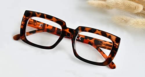 Очила За Очи Стилски Очила За Читање Жени - Преголеми Квадратни Читатели Желка +2.50