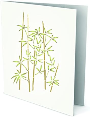 Матрици За Ѕидови Бамбус Матрица, 3 х 5 инчи-Класичен Ориентални Растителни Лисја Ѕидни Матрици За Сликарство Дефиниција