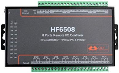 Далечински управувач на реле I/O HF6508 8 Channel Port RS485 Ethernet до 8 дигитален влезен излезен аналоген влез за поддршка Modbus