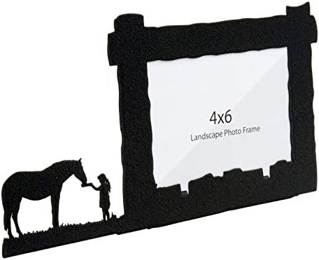 Иновативни фабрикувачи, Inc. Девојче за хранење коњ 4x6 хоризонтална рамка за слики