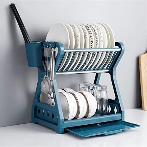 SDFGH кујна 2 слоја решетката за складирање на садови за садови за садови за садови за садови за садови за садови за садови со