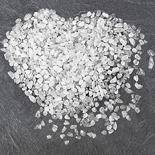 Twdrer 2lb/950g Мали природни бели чисти неправилни обликувани кристални кварц карпи Tumbled чипс кршен камен заздравување Реики кристални скапоцени