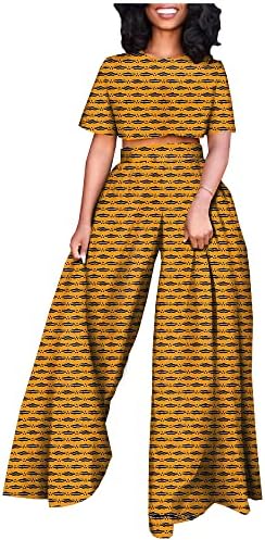 Поставување на тренерки за жени африкански врвови за печатење и панталони со анкара плус големина дашики облека за тренерки облеки восок памук памук