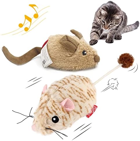 Гигви Интерактивна Мачка Играчки Пакет, Автоматско Движење На Глувчето Електронски Мачка Играчки За Затворен Мачки, Глувчето Лов