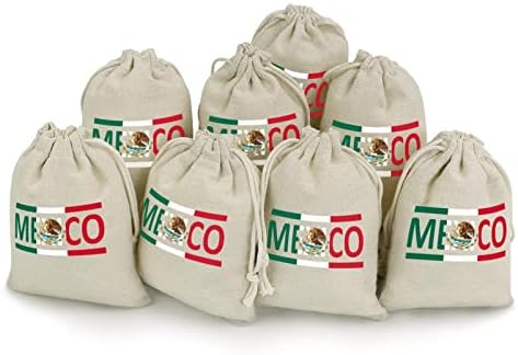 Мексиканско Знаме Врвки За Влечење Торби За Чување Торбички За Подароци За Бонбони За Повеќекратна Употреба Преклоплив И Компактен