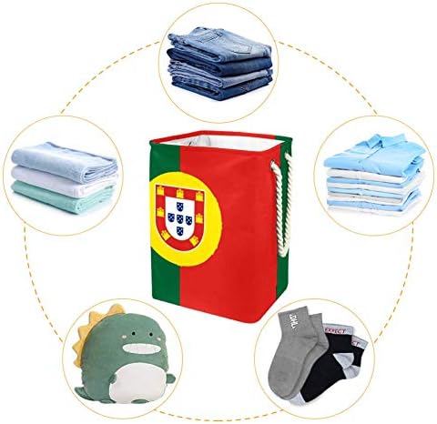 Знаме На португалија Голема Корпа За Складирање За Бања, Спална Соба, Дом, Играчки И Организација За Облека