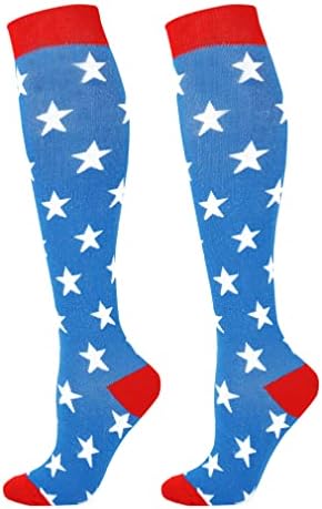 Јуниски чорапи за компресија за жени 20-30 mmhg колено високи чорапи за поддршка на циркулација медицинска сестра за бременост спортски патни патувања