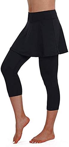 Здфер исечени хеланки Спортски тенис женски панталони здолниште 2 во 1 фитнес панталони Обични тренинзи со високи половини, панталони за
