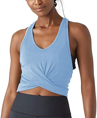 Bestisun женски тренингот врвови лабаво вклопени проточни резервоари врвови на атлетски кошули тркачки врвови на земјоделски култури за жени