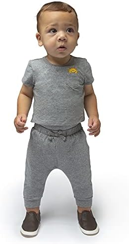 Робез бебешки девојчиња/момчиња органско памучно тело и панталони 2 парчиња сет, пижами за бебе/новороденче/мали деца, 0-24 месеци