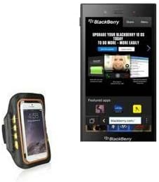 Случај за Boxwave за BlackBerry Z3 - Jogbrite Sports Armband, Security Security Security LED тркачи на тркачи за BlackBerry Z3 - Задебелен портокал