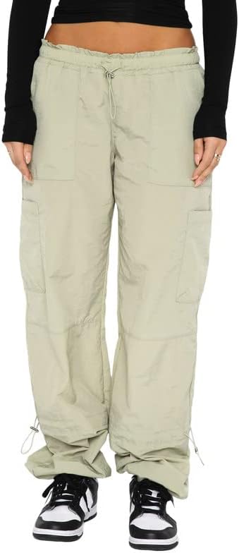 Y2k Товар со низок половината Баги панталони со широки џебови со нозе Панталони Харајуку улична облека за девојчиња од 90 -тите години