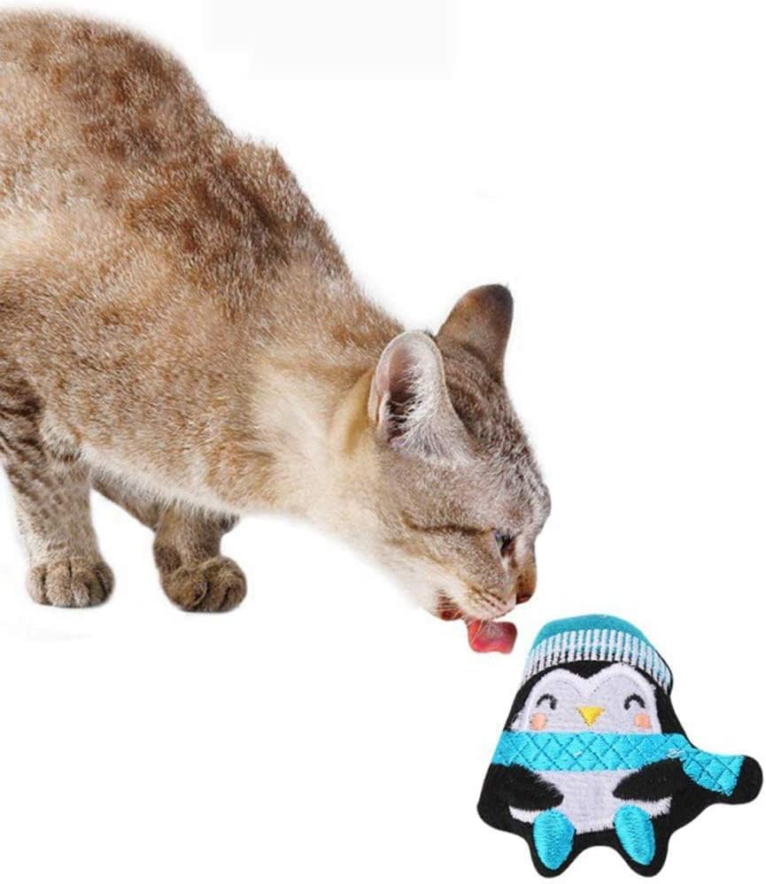 Евс Божиќна мачка Плиш играчка со Catnip 3 парчиња елка пингвин снежен човек