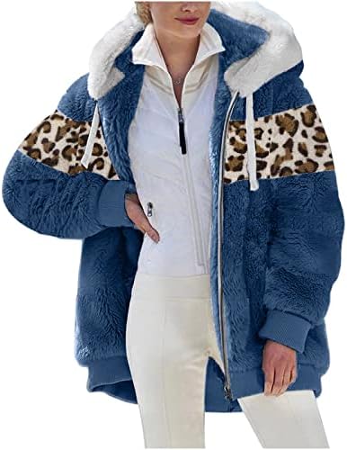 Pxloco Women Winter Sherpa јакна палто, долги ракави поштенски лапел нејасно топло руно отворено предно кардиган надворешна