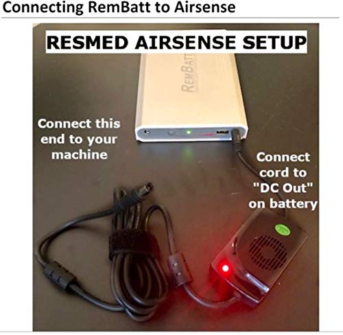 Пакет - Батерија за AirSense 10 CPAP - за кампување, патување, резервна копија на електрична енергија - во случај на патување - во комплет со