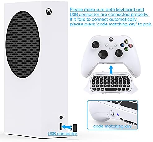 Контролер тастатура за Xbox Series X/Series S/One/S/Controller GamePad, 2,4GHz мини Qwerty Controller Gaming Chatpad со приклучок за аудио/слушалки