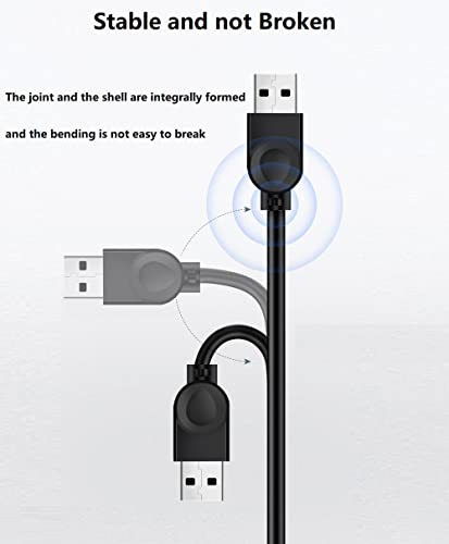 Cotchear USB машко до женски продолжен кабел USB2.0 Кабел за податоци за преносот на екстендер за компјутерски кабел за камера за печатачи