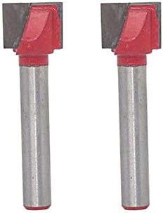 6мм Шанк Т-слот-мелење рутер секач за секач за мелење на дрво за мелење на дрво, сечење од 13 мм, пакет од 2