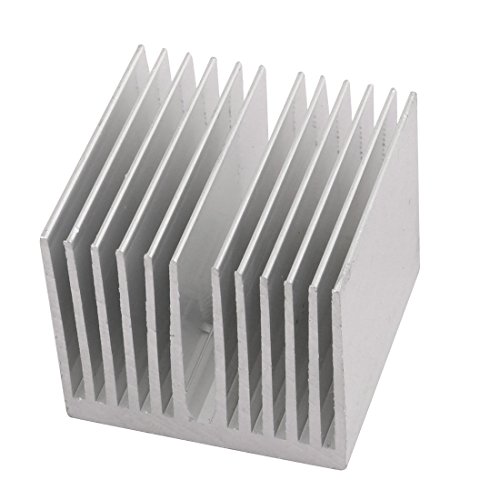 Aexit 35mm x 35mm x 30 mm алуминиум загреана радијатор за ладење на радијаторот перка сребрен тон