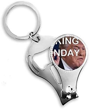 Американски одличен претседател Смешен имиџ на нокти Nipper прстен клуч за шишиња со шишиња со шише Клипер